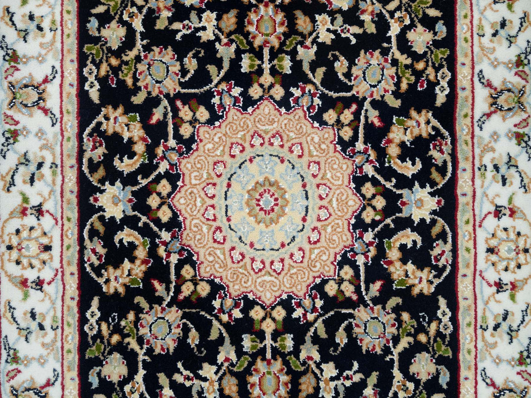 2'7" x 10'0" New Hand Knotted Blue Wool Runner Oriental Rug - MOA10265984