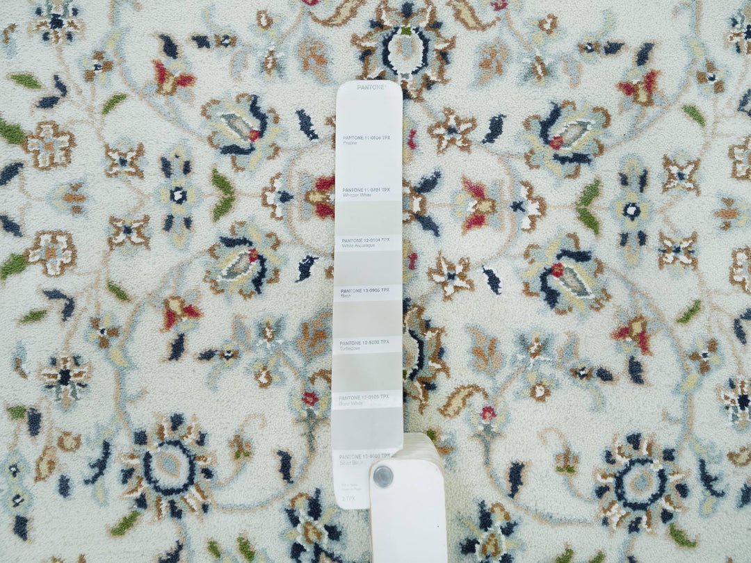 2'8" x 8'4" New Hand Knotted Ivory Wool Runner Oriental Rug - MOA10265985