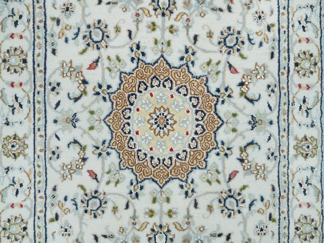 2'8" x 8'4" New Hand Knotted Ivory Wool Runner Oriental Rug - MOA10265985