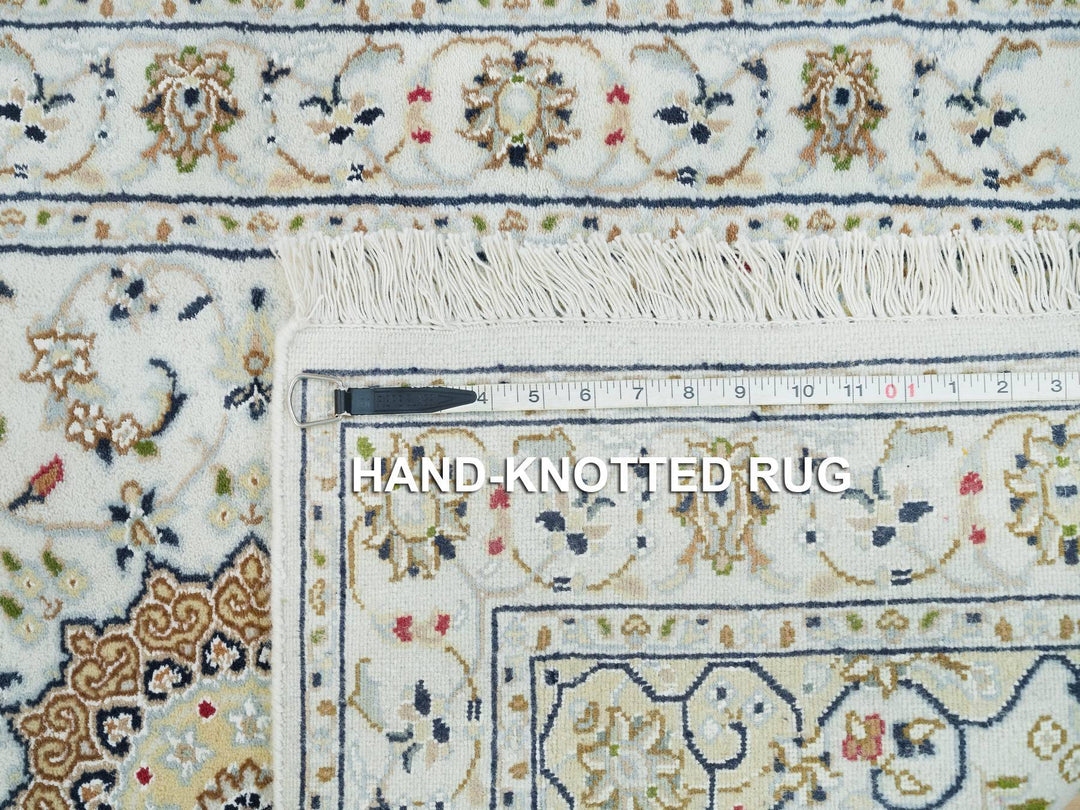 2'8" x 8'4" New Hand Knotted Ivory Wool Runner Oriental Rug - MOA10265985