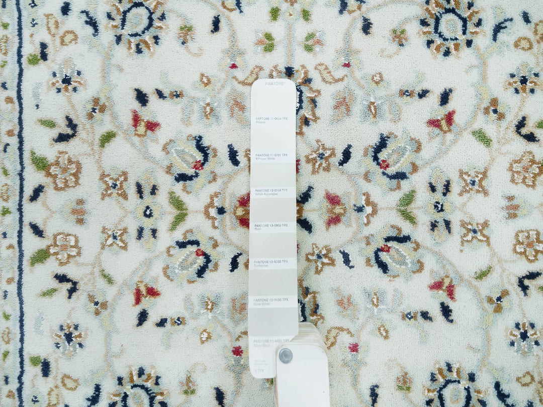 2'8" x 16'7" New Hand Knotted Ivory Wool Runner Oriental Rug - MOA10265993