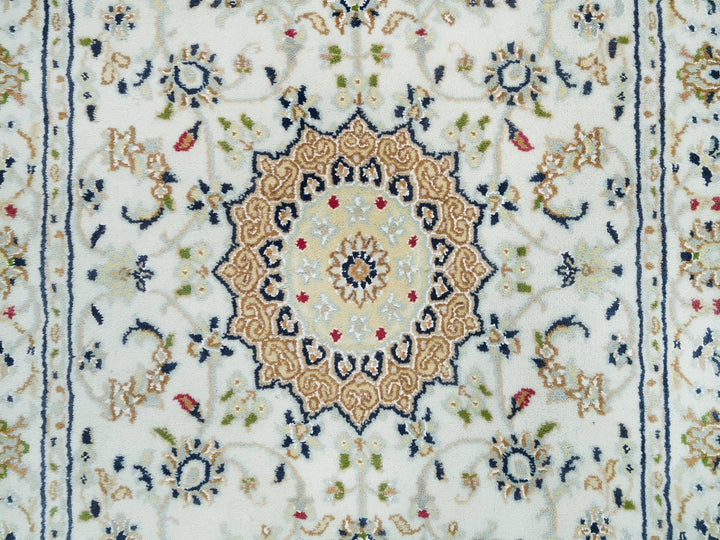 2'8" x 16'7" New Hand Knotted Ivory Wool Runner Oriental Rug - MOA10265993