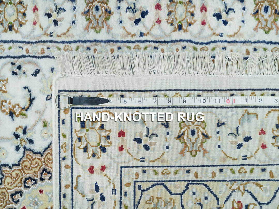2'8" x 16'7" New Hand Knotted Ivory Wool Runner Oriental Rug - MOA10265993