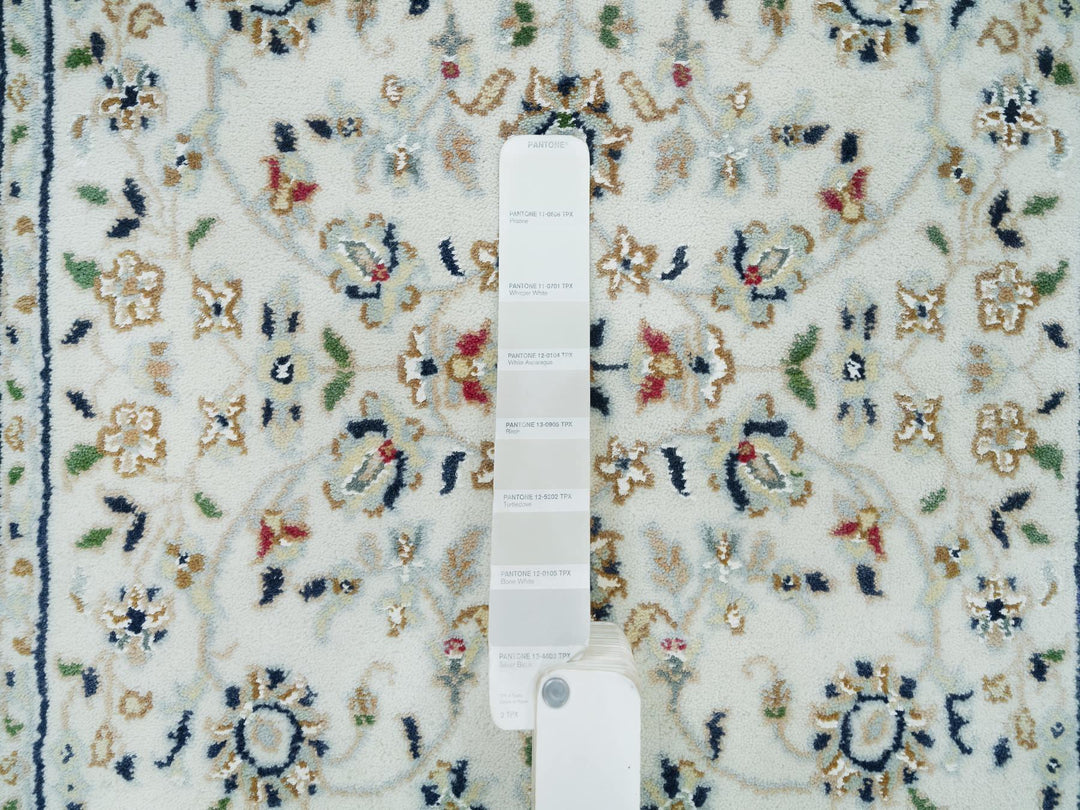2'6" x 20'6" New Hand Knotted Ivory Wool Runner Oriental Rug - MOA10265994