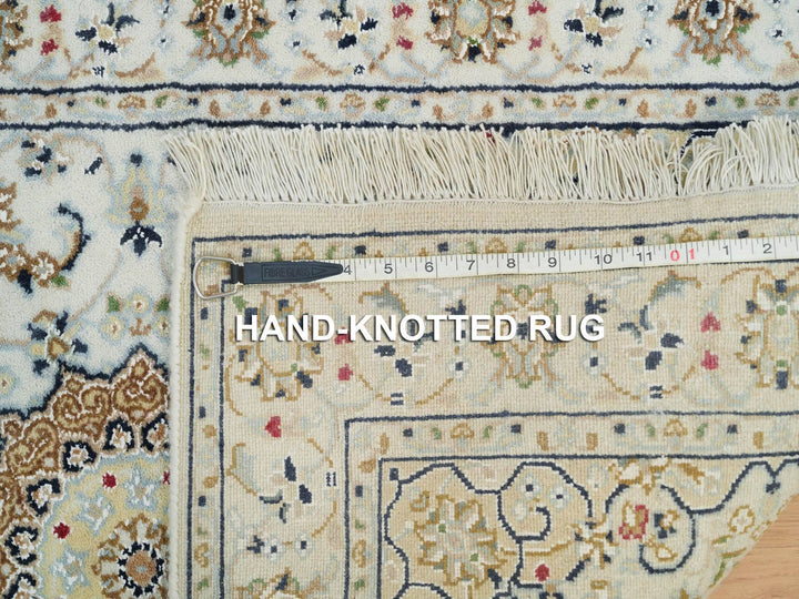 2'6" x 20'6" New Hand Knotted Ivory Wool Runner Oriental Rug - MOA10265994