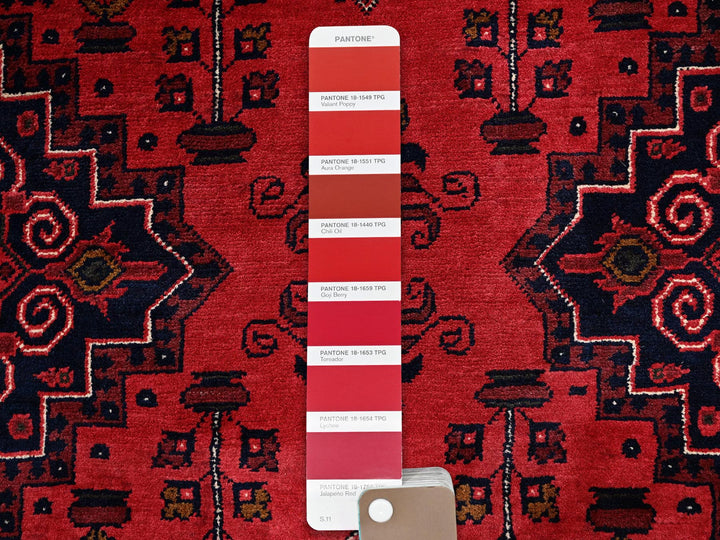 5'3" x 6'11" New Hand Knotted Red Wool Rectangle Oriental Rug - MOA102659