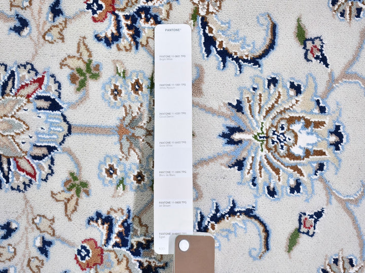 6'1" x 6'1" New Hand Knotted Ivory Wool Square Oriental Rug - MOA10266024