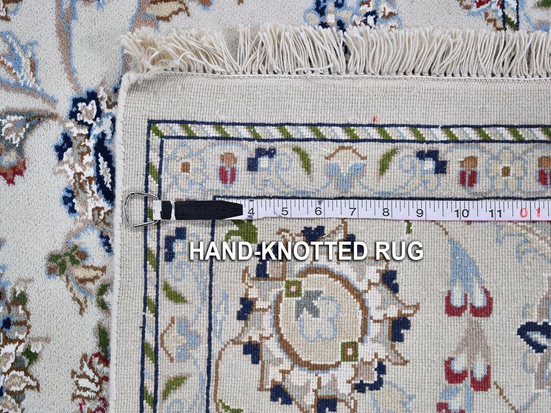 6'1" x 6'1" New Hand Knotted Ivory Wool Square Oriental Rug - MOA10266024
