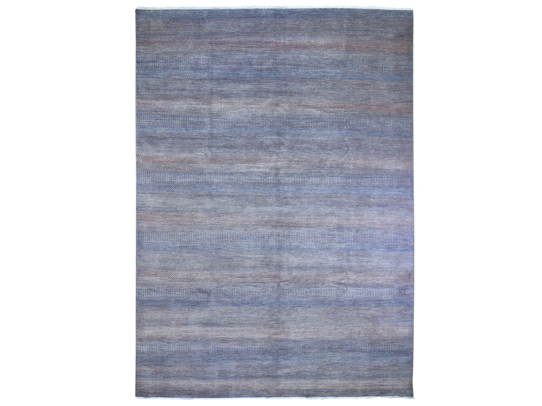 9'1" x 12'2" New Hand Knotted Orange Wool & Silk Rectangle Oriental Rug - MOA10266053