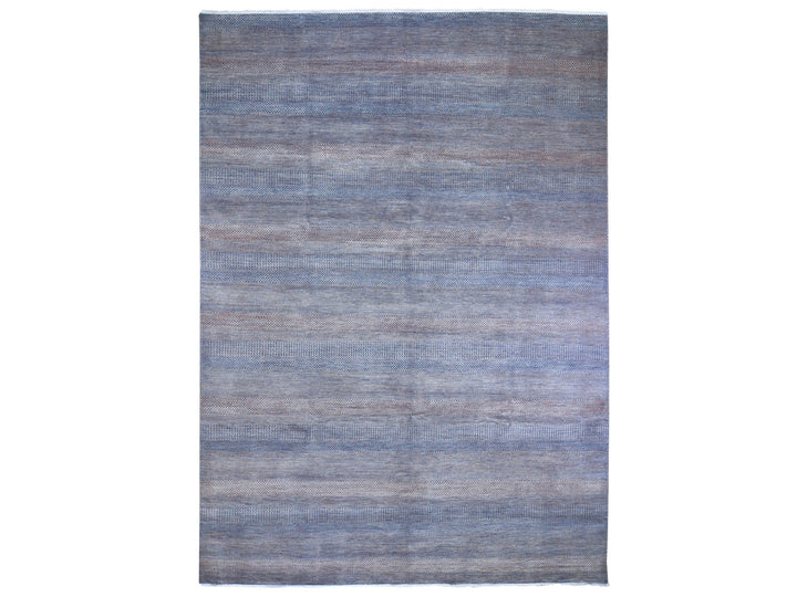 9'1" x 12'2" New Hand Knotted Orange Wool & Silk Rectangle Oriental Rug - MOA10266053