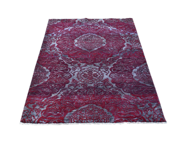3'2" x 5'6" New Hand Knotted Ivory Wool Rectangle Oriental Rug - MOA10266123