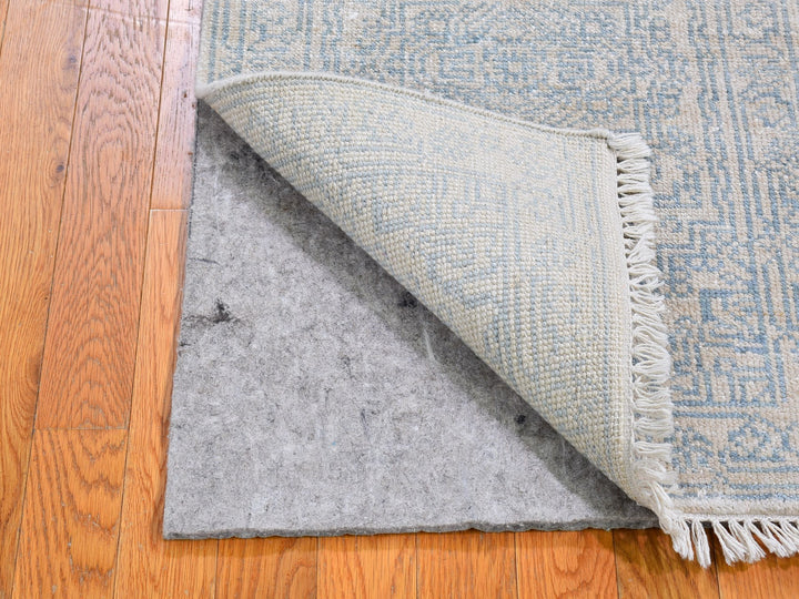 2'1" x 3'1" New Hand Knotted Ivory Wool & Silk Rectangle Oriental Rug - MOA10266148