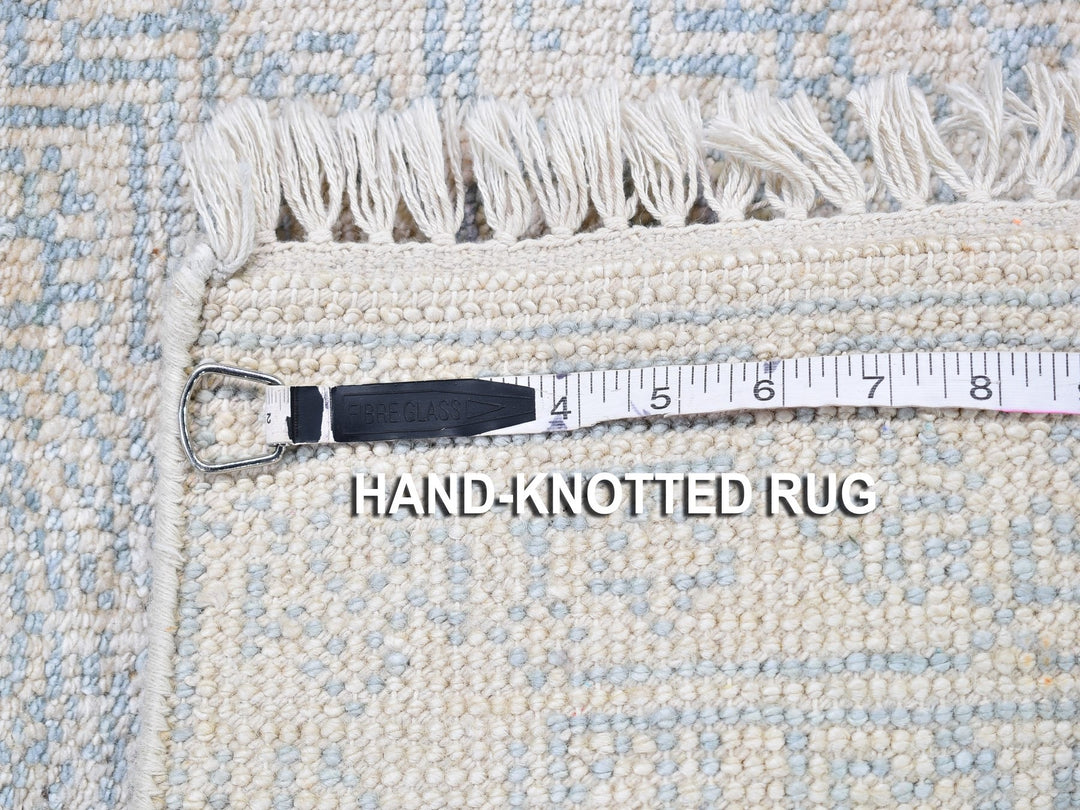 2'1" x 3'1" New Hand Knotted Ivory Wool & Silk Rectangle Oriental Rug - MOA10266148