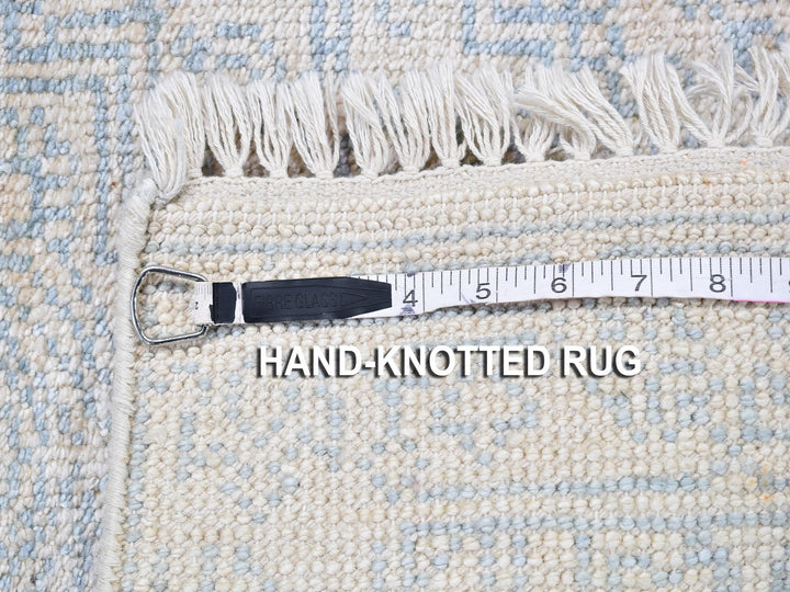 2'1" x 3'1" New Hand Knotted Ivory Wool & Silk Rectangle Oriental Rug - MOA10266148