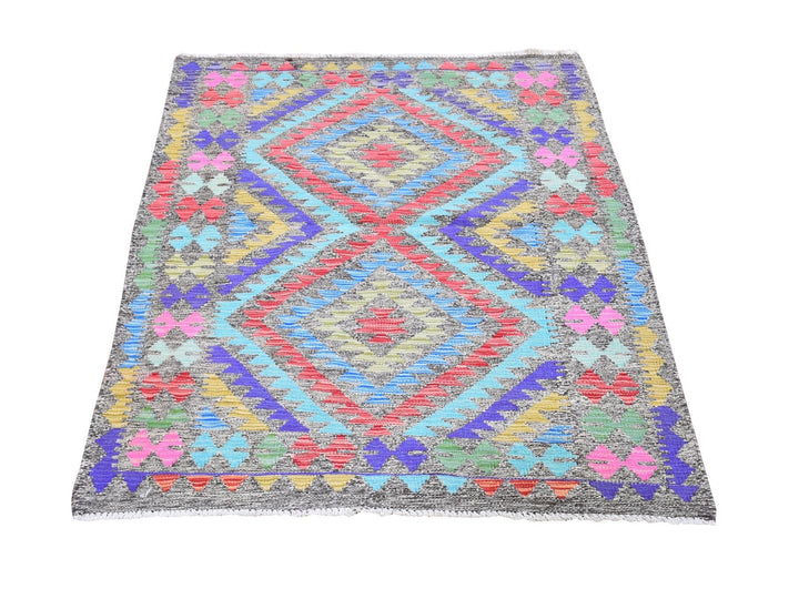 3'3" x 5'0" New Hand Woven Multicolored Wool Rectangle Oriental Rug - MOA10266186