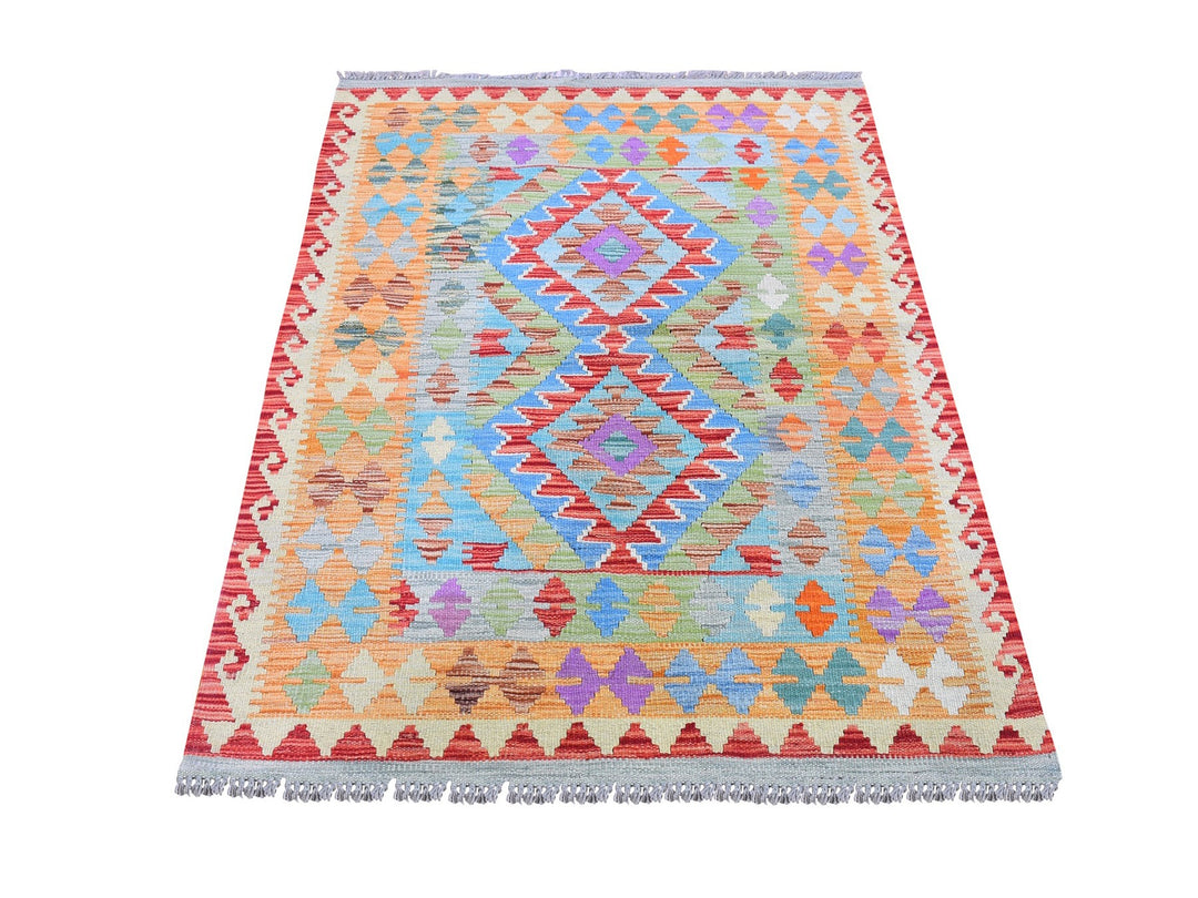 3'1" x 4'8" New Hand Woven Multicolored Wool Rectangle Oriental Rug - MOA10266188