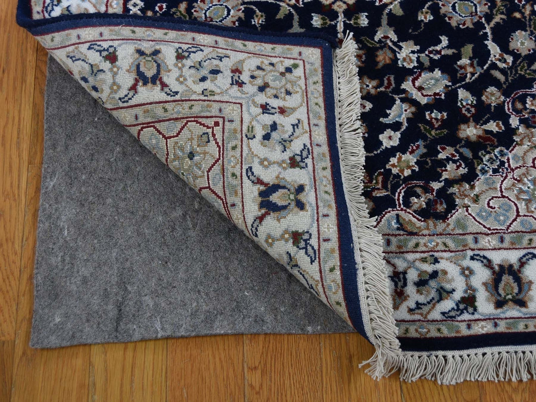 3'0" x 18'0" New Hand Knotted Blue Wool Runner Oriental Rug - MOA10266228