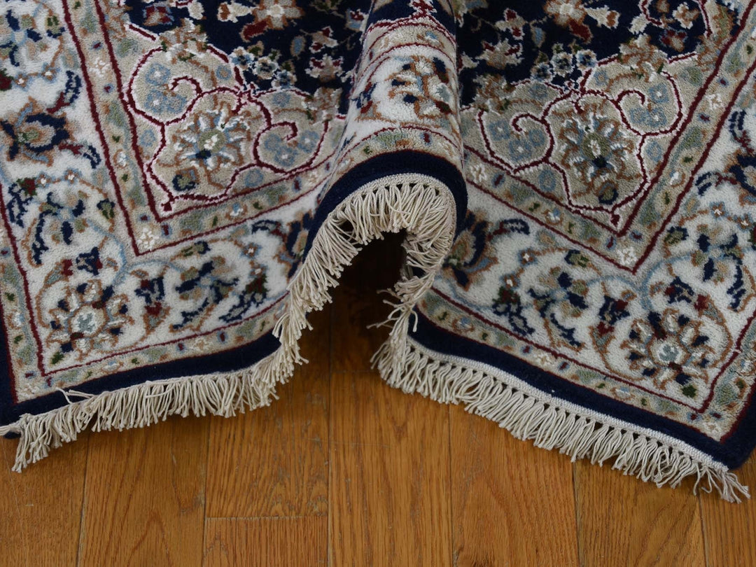 3'0" x 18'0" New Hand Knotted Blue Wool Runner Oriental Rug - MOA10266228