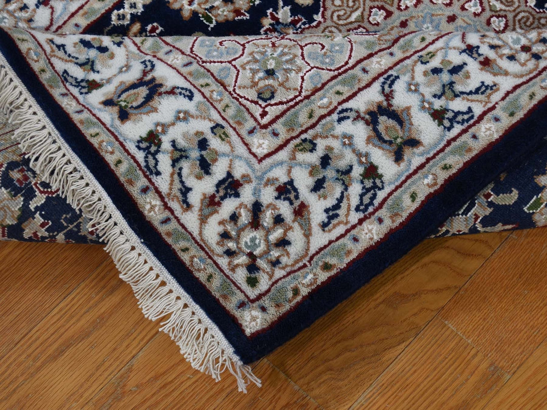 3'0" x 18'0" New Hand Knotted Blue Wool Runner Oriental Rug - MOA10266228