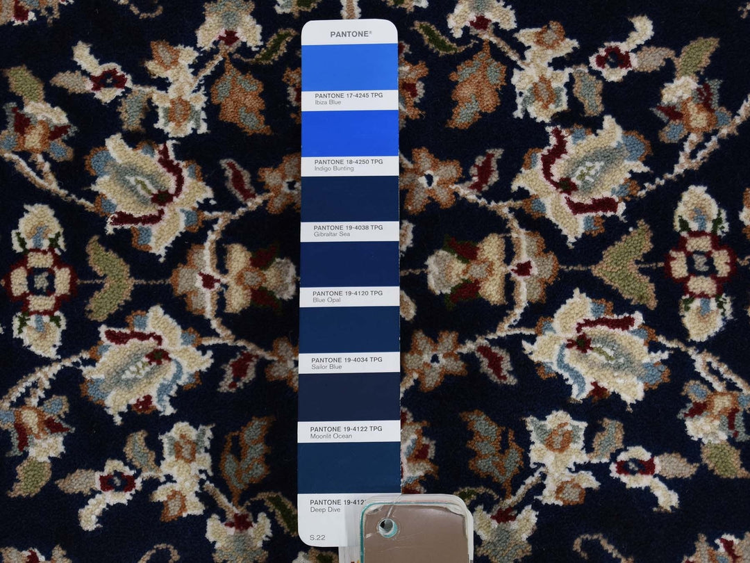 3'0" x 18'0" New Hand Knotted Blue Wool Runner Oriental Rug - MOA10266228