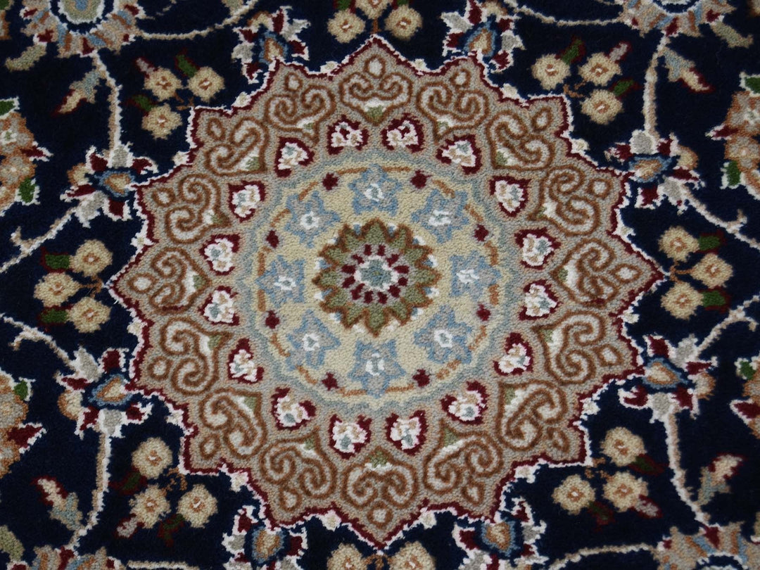 3'0" x 18'0" New Hand Knotted Blue Wool Runner Oriental Rug - MOA10266228