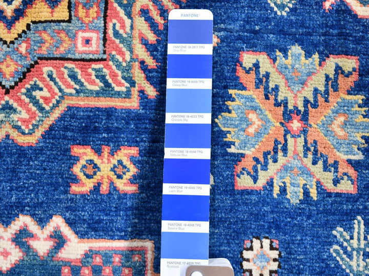 3'9" x 5'9" New Hand Knotted Blue Wool Rectangle Oriental Rug - MOA10266282