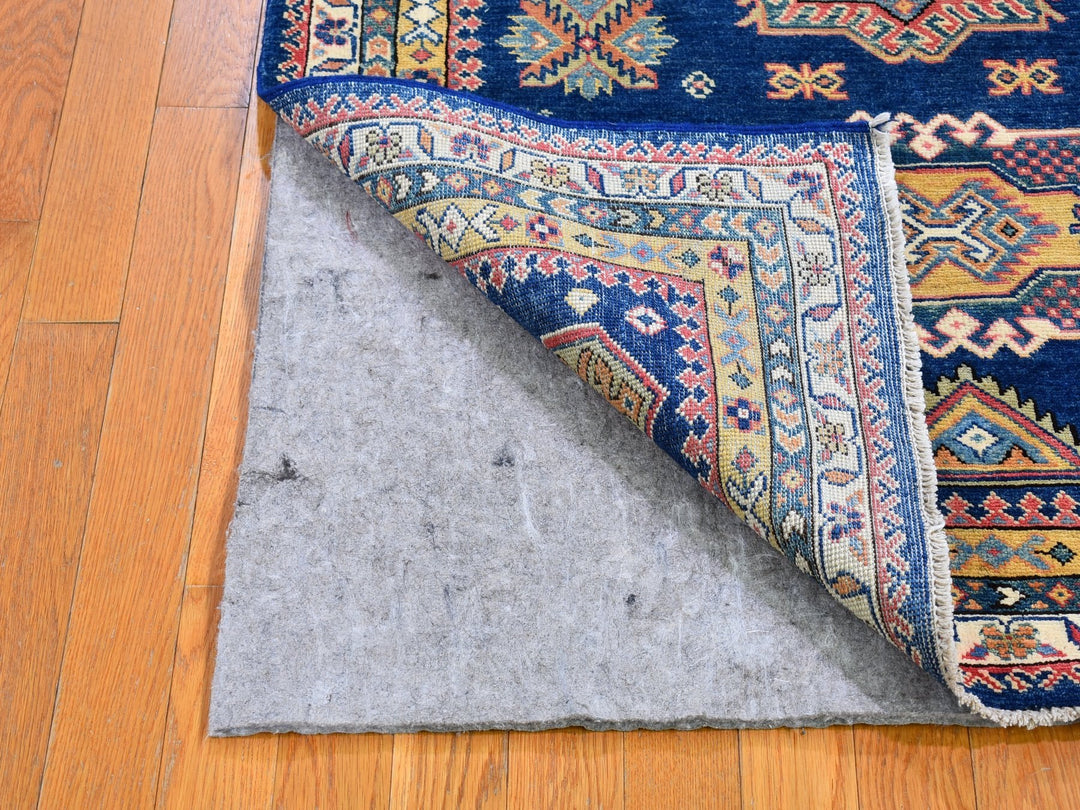 3'9" x 5'9" New Hand Knotted Blue Wool Rectangle Oriental Rug - MOA10266282