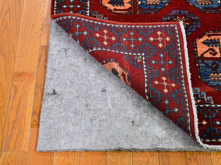 3'4" x 4'8" New Hand Knotted Red Wool Rectangle Oriental Rug - MOA10266286