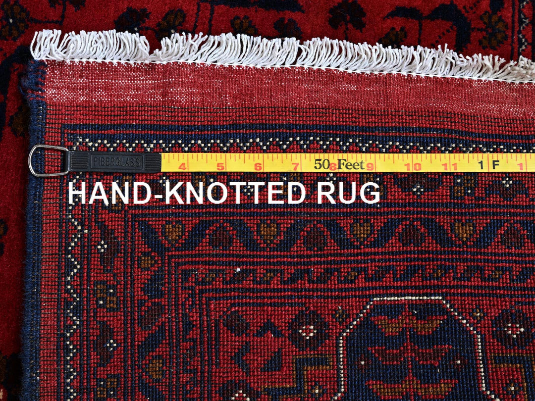 4'11" x 6'4" New Hand Knotted Red Wool Rectangle Oriental Rug - MOA102662