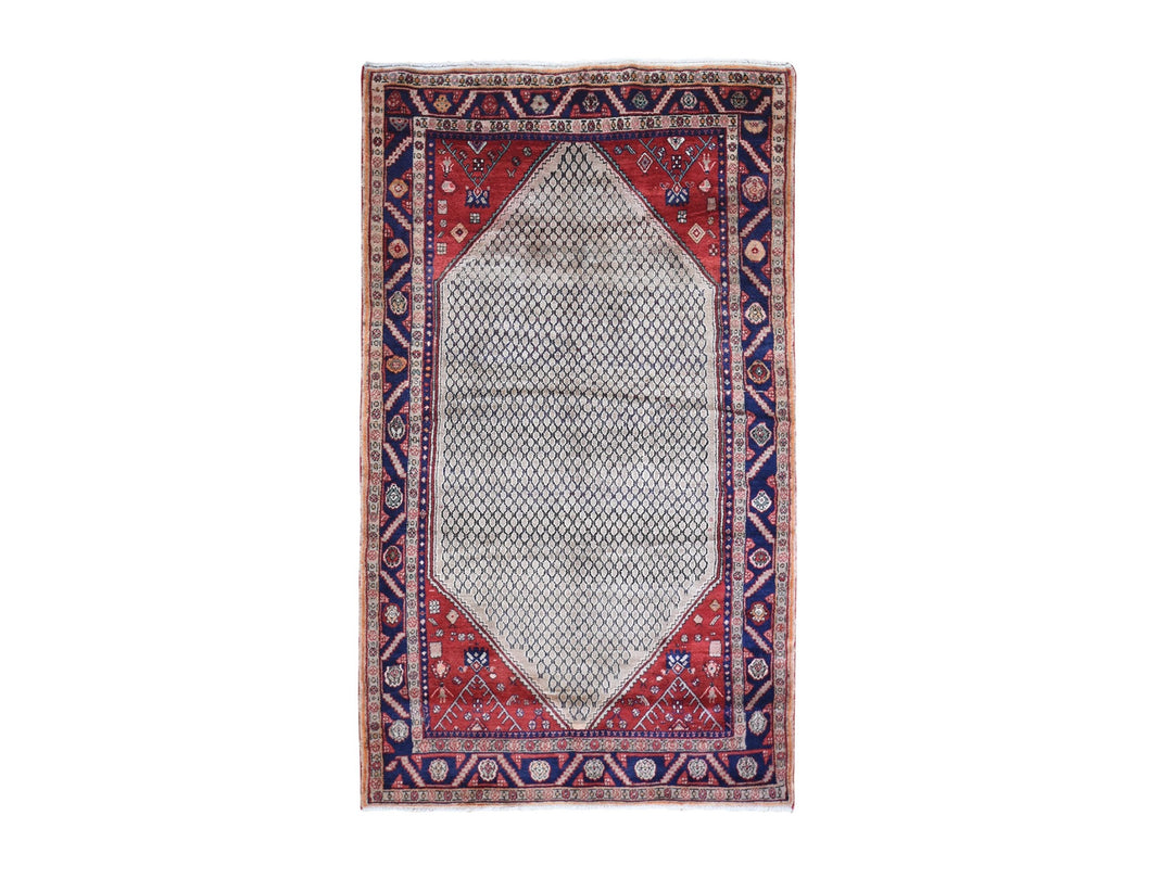 5'2" x 8'8" Vintage Hand Knotted Brown Wool Rectangle Oriental Rug - MOA10266324
