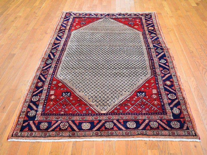 5'2" x 8'8" Vintage Hand Knotted Brown Wool Rectangle Oriental Rug - MOA10266324