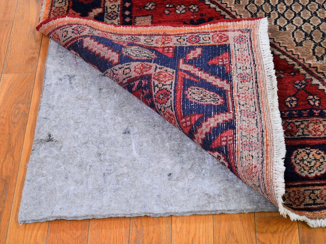 5'2" x 8'8" Vintage Hand Knotted Brown Wool Rectangle Oriental Rug - MOA10266324