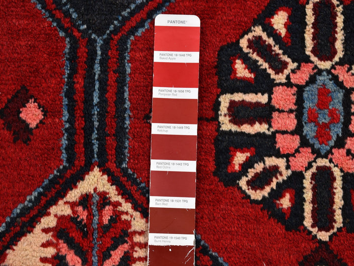 4'4" x 6'8" New Hand Knotted Red Wool Rectangle Oriental Rug - MOA10266339