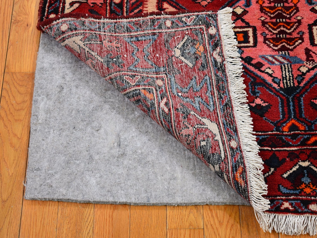 4'4" x 6'8" New Hand Knotted Red Wool Rectangle Oriental Rug - MOA10266339