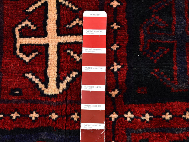 5'8" x 8'6" Vintage Hand Knotted Red Wool Rectangle Oriental Rug - MOA10266341