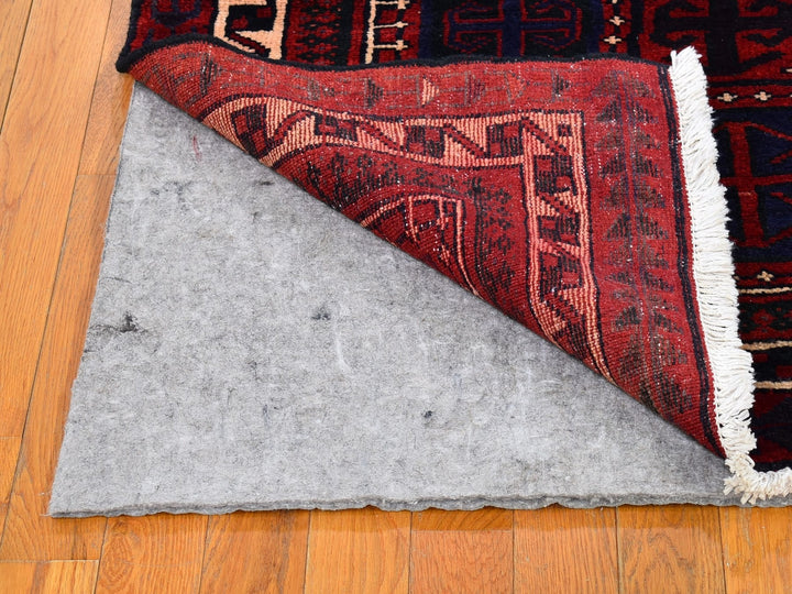 5'8" x 8'6" Vintage Hand Knotted Red Wool Rectangle Oriental Rug - MOA10266341