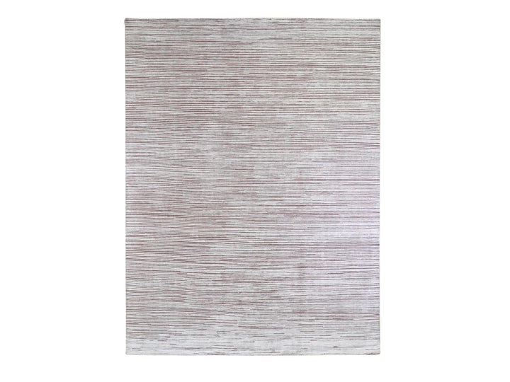 9'1" x 11'10" New Hand Knotted Pink Wool & Silk Rectangle Oriental Rug - MOA10266379