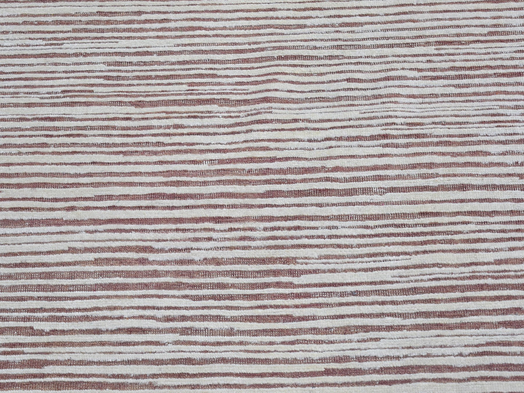 9'1" x 11'10" New Hand Knotted Pink Wool & Silk Rectangle Oriental Rug - MOA10266379