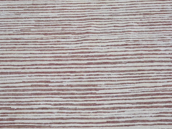 9'1" x 11'10" New Hand Knotted Pink Wool & Silk Rectangle Oriental Rug - MOA10266379
