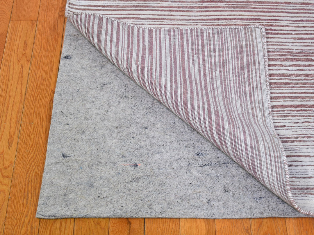 9'1" x 11'10" New Hand Knotted Pink Wool & Silk Rectangle Oriental Rug - MOA10266379