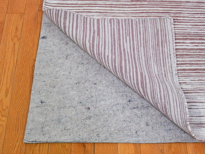 9'1" x 11'10" New Hand Knotted Pink Wool & Silk Rectangle Oriental Rug - MOA10266379