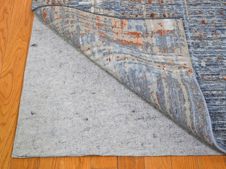 9'0" x 12'2" New Hand Knotted Red Wool & Silk Rectangle Oriental Rug - MOA10266416