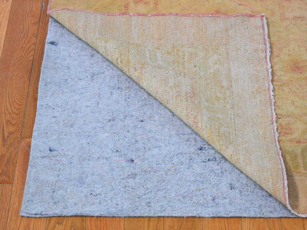12'1" x 16'9" Vintage Hand Knotted Beige Wool Rectangle Oriental Rug - MOA10266505