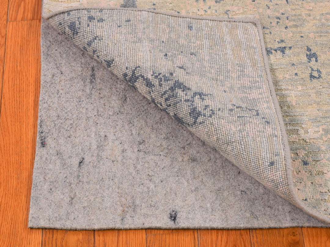 2'0" x 3'4" New Hand Knotted Ivory Wool & Silk Rectangle Oriental Rug - MOA10266520