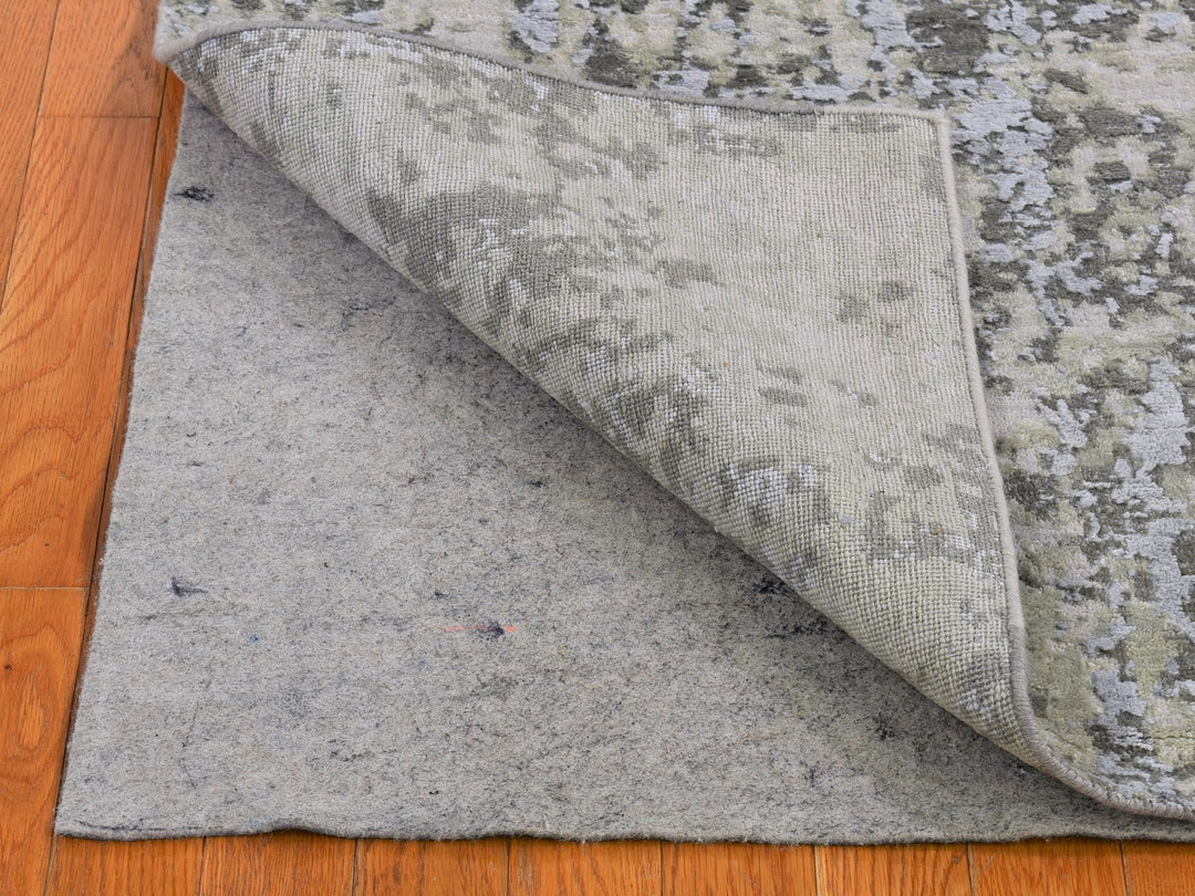 3'0" x 5'2" New Hand Knotted Grey Wool Rectangle Oriental Rug - MOA10266568