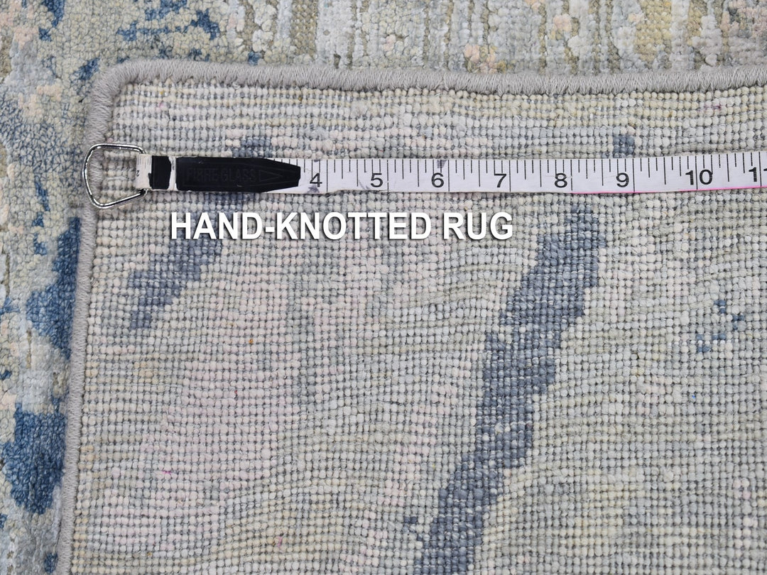 3'0" x 5'5" New Hand Knotted Ivory Wool & Silk Rectangle Oriental Rug - MOA10266589