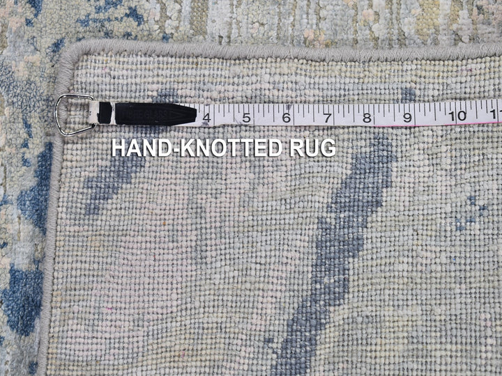 3'0" x 5'5" New Hand Knotted Ivory Wool & Silk Rectangle Oriental Rug - MOA10266589