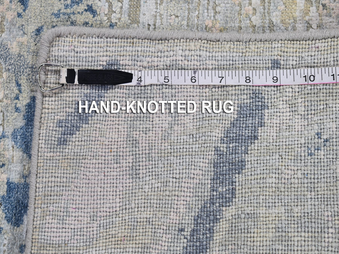 3'0" x 5'5" New Hand Knotted Ivory Wool & Silk Rectangle Oriental Rug - MOA10266590