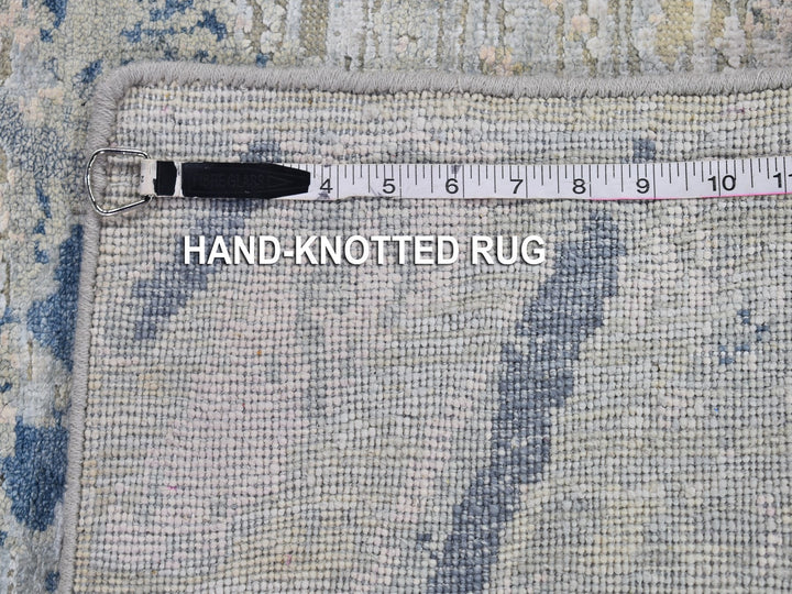 3'0" x 5'5" New Hand Knotted Ivory Wool & Silk Rectangle Oriental Rug - MOA10266590