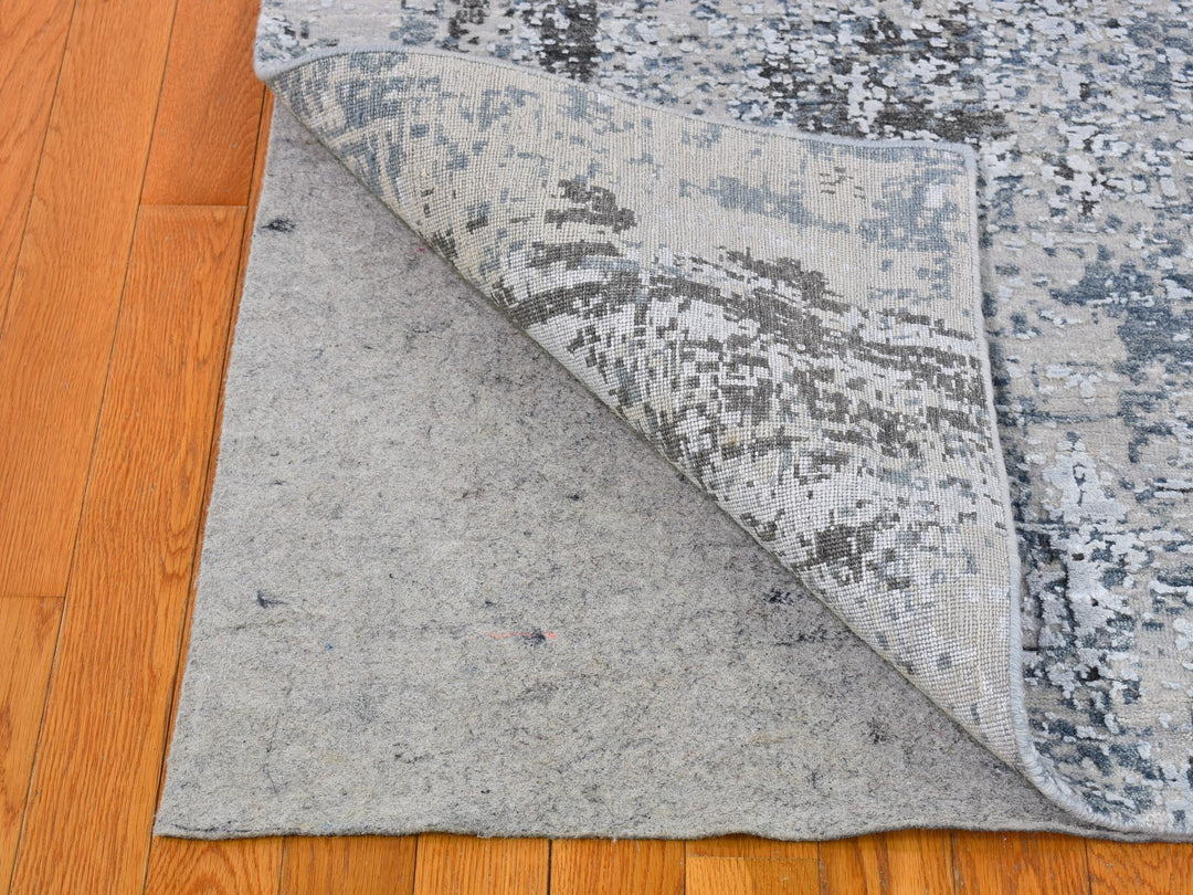 3'0" x 5'0" New Hand Knotted Grey Wool Rectangle Oriental Rug - MOA10266591